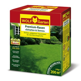 Wolf LP 200 Premium-Rasensamen Schatten und Sonne 4kg für 200qm